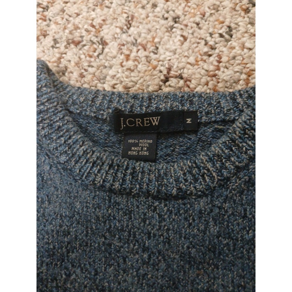 J.CREW Blue Medium Wool  Sweater, 100% Marino Wool!!‎ - Picture 2 of 5
